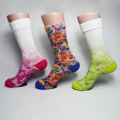 China Sporty 360 Degree 3D Printed Sublimation Socks Cotton Custom Print Socks With Your Style for sale