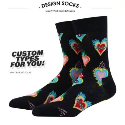 China Women Happy Love Pattern Cotton Designer Winter Warm Socks Men's Unisex Socks Colorful Graphic Funny Crew Casual High Quality Sporty for sale