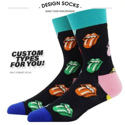 China Wholesale Hot Sporty Funky Cotton Tongue Unisex Funny Warm Colorful Winter Men's And Women's Big Sale Happy Socks for sale