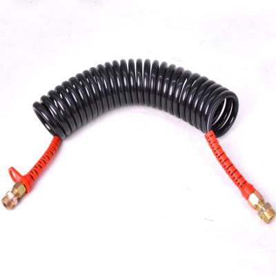 China Non-Toxic High Pressure Flexible Polyurethane Tube PU PA Spring Coil Hose Pneumatic Colorful Spiral Hose for sale