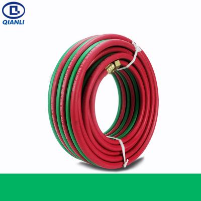 China Acetylene Rubber Twin Oxygen PVC Pipe Double Color PVC Cutting Oxygen And Acetylene Welding Pipe for sale