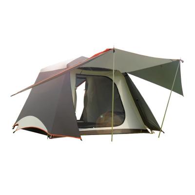 China Tenda de acampamento familiar automática ao ar livre revestimento de prata protetor solar Tenda para 4-6 pessoas à venda