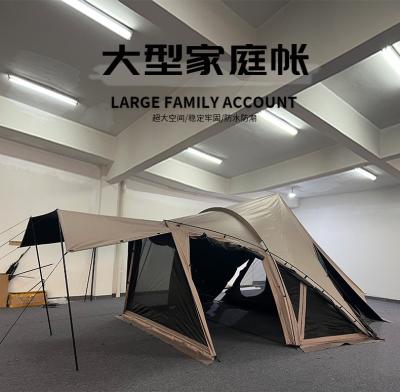 China Shell Tunnel Family Camping Tent Um quarto Pirâmide Quatro Temporada à venda