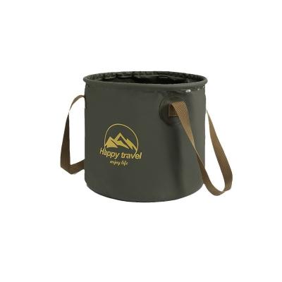 China Outdoor Camping Folding Bucket Easy to Carry Reinforced Handle Water Bucket Large for sale