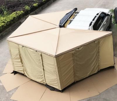 China 7 - 8 - person, 270 - degree quick - opening pentagonal car - side awning tent for sale