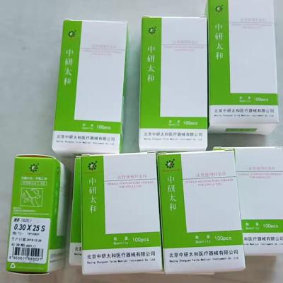 China Zhongyantaihe Disposable Acupuncture Sterile Needles 100pcs/box With Tube 100pcs/box 100pcs/box for sale