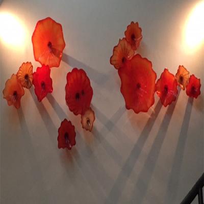 China 100% Modern Handmade Indoor Lighting Art Blown Glass Sconces Wall Lights for Living Room for sale