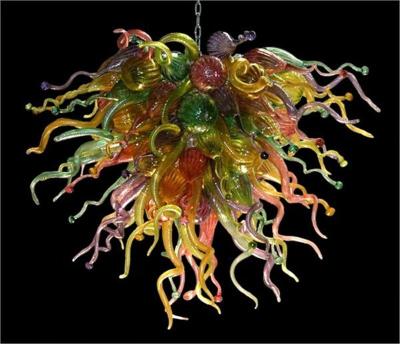 China 100% Newest Handmade Decorative Low Ceiling Murano Glass Living Room Chandeliers for sale