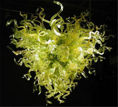 China 100% Art Deco Color Size Customized Modern Handmade LED Dining Blown Glass Crystal Chandelier for sale