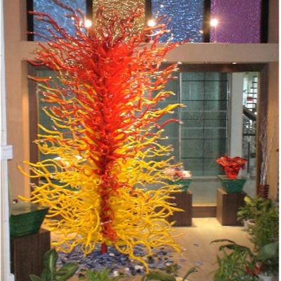 China 100% Handmade Park Sculpture Color Large Sizes Customized Blown Glass Floor Lamps Luxury Modern for sale