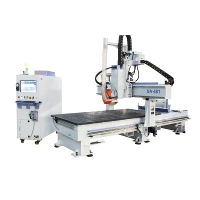 China Building Material Shops 4 Axis Rotary Woodworking Machinery High Performance CNC Router ATC 4x8 Automatic Wood Router for sale