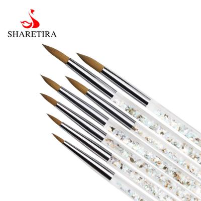 China NAIL Hotsale Glitter Liquid Glitter Kolinsky Acrylic Nail Brush Drawing Brush Nail Tools for sale