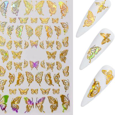 China 2020 Custom Wraps Eco-friendly 3d Art Butterfly Designers Nail Stickers Popular Special Nail Stickers Pattern Nail Stickers for sale