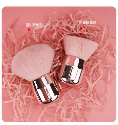 China 2020 Popular Round Pink Color Nail Remover Brush Private Label Nail Art Dust Brush Nail Art Tools for sale