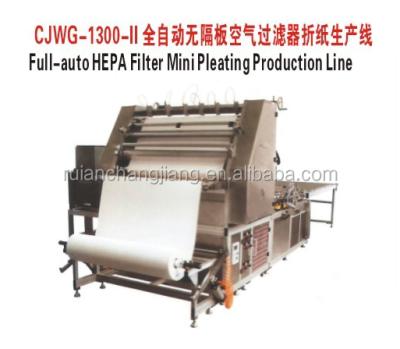 China Machinery Repairs Workshop 1300mm Width HEPA Rotary Air Filter Pleating Machine , Servo Motor Controlled for sale