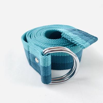 China Amazon Hot Selling Soft And Sturdy Yoga Stretch Bands Extra Safe Adjustable D-ring Buckle Stretching Cotton Yoga Strap for sale