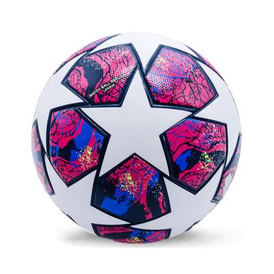 China Amatuer match or club training soccer ball premier size 5 PU leather soccer ball official thermal-tie for club match training for sale