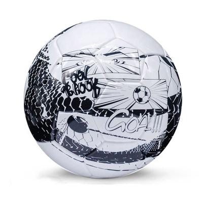 China Anti-Slip Texture Free From Shipping Full Print PU Soccer Ball Outdoor Soccer Football Thermal Bonded 5 Ball Official Size And Weight for sale