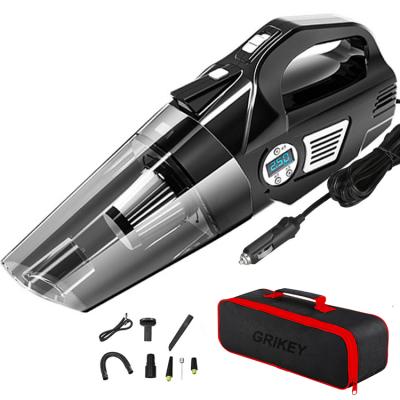 China Multi-funtion 4 in 1 Portable Car Vacuum Cleaner with Digital Air Compressor Pump, High Handheld Vacuum w/Light, Tire Power 6000Pa Inflator for sale