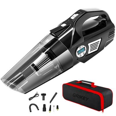 China Multi-Funtion Handheld Cordless Car Vacuum With Tire Pressure Gauge, Car Inflator, 6000PA High Power Vacuum For Car Cleaning for sale