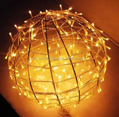 China New Arrival Christmas LED 3D Pattern Ball Globe Sphere Hanging Pendent Light For Christmas Mall Street Commercial Decor 220V/110V for sale