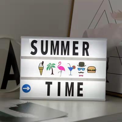 China DIY Letter Message for Home Decoration Indoor Newcomer Birthday LED A4 Light Box DIY Letter Cinematic Message for Home Decoration USB AA Battery Indoor Decoration 'birthday for sale