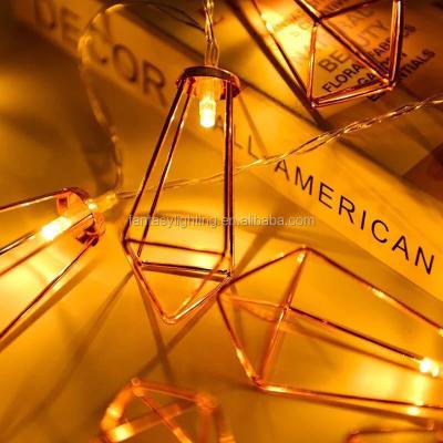 China Summer Holiday Indoor and Outdoor Decorative Festival LED Decoration Battery Operated Iron Drop String Light for sale