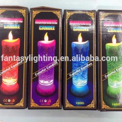 China Christmas Party Decoration New Arrival Home Color Changing LED Flickering Liquid Candle Light Swirl Flameless Blink For Xmas Holiday Decor Battery for sale