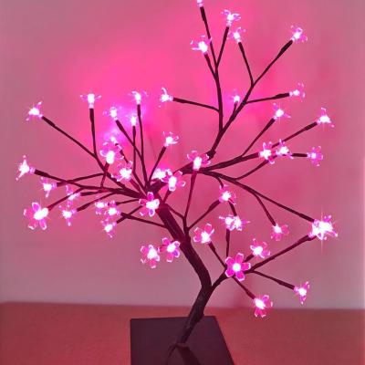 China Decor 2ft LED Cherry Blossom Tree Light Artificial Christmas Wedding Party With Metal Base For Christmas Wedding Party Decor 220V/110V Adapter Waterproof for sale