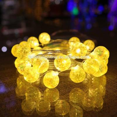 China Battery Operated Ball Indoor Party Decoration LED Mini Copper Wire Cracking Globe Home Decorative Festival Light for sale