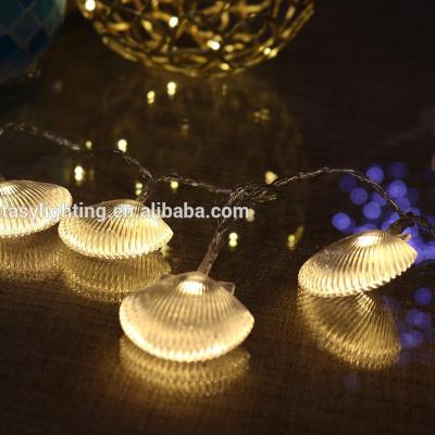 China 2022 New Arrival Summer Holiday Festival Party Decor LED String Light with Plastic Sea Shell Shape Ornament for Summer Holiday Festival Party Decoration AA Battery for sale