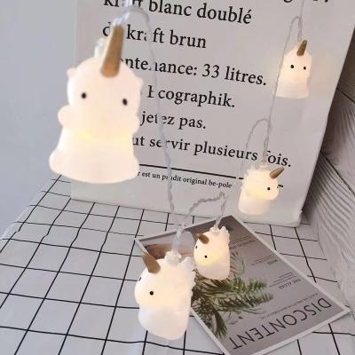 China New Kids Boys Room Decor Birthday Party Home LED String Light with Unicorn Ornament Animal for Kids Boys Room Birthday Party Decoration aa Battery Operated for sale