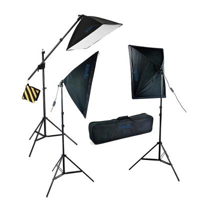 China Photography Portable Continuous Softbox Lighting Kit With Boom Arm Stand For Photo Studio Product Portrait Photo Video Shooting BS2023 for sale