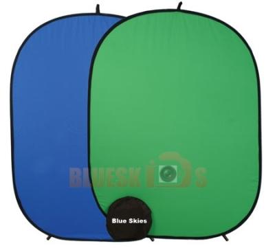 China SOLID Color Photography Double Sided Green Blue Chromakey Collpasible Muslin Backdrop With Carry Bag For Photography for sale