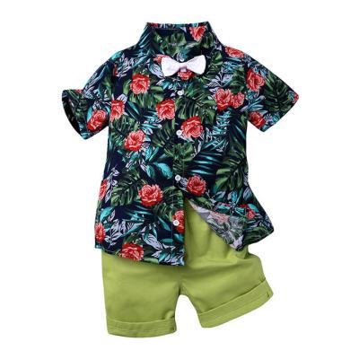 China Anti-Wrinkle Ready Design Kids Clothing Set Babies Boy In Stock Fast ShipIn New 2 Pcs Short Sleeves Shirt Shorts Kids Clothing Set for sale