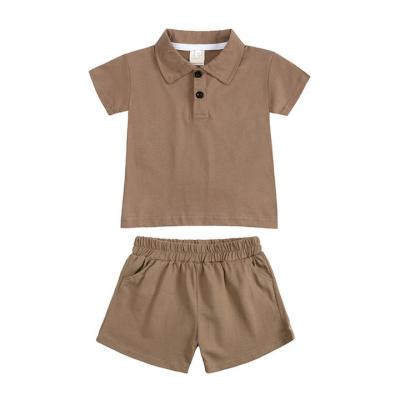 China Baby Kids Summer Anti-Wrinkle Suit Boys Cotton Casual Suit Short Sleeve for sale