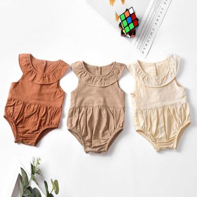 China Substantial Washable Eco-Friendly Breathable Organic 100% Cotton Summer Girls Blanket Rompers Custom Baby Jumpsuit Clothes For Wholesale for sale