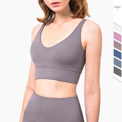 China Newest Fitness Push Up Antibacterial Quick Dry Yoga Top Women Breathable Sports Bra for sale