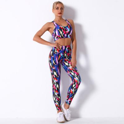 China ACTIVE STRETCH Fashion Animal Print Leesourcing Wear Knitted Gym Fitness Set 3 in 1 Cork YogaSet for women for sale