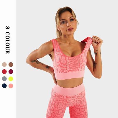 China STRETCH ACTIVE Best Selling Jogging Wear Leggings Pants Activewear Snakeskin Fitness Yoga Sets With Custom Logo for sale