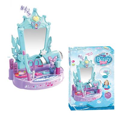 China ABS Girls Make Up Toy Set Kid Pretend Play Makeup Dresser Table Beauty Playset Toys for sale