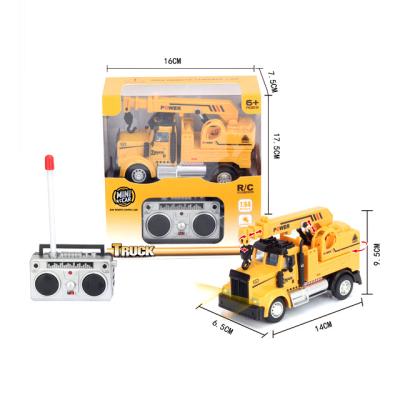 China Durable quanlity moveable joints small remote control car toy excavator rc crane rc truck for sale