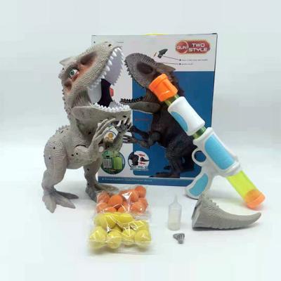 China Mist Spray Dinoaur Mist Spray Dinosaur Toys Shooting Games Set For Kids Digital Score Monitor With Compressor Toy Guns for sale