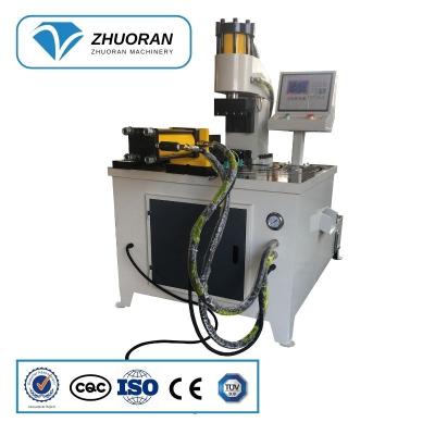 China Building Material Shops 2021 ZhuoRan CH80NC Semi-Hydraulic Die Cutter Alloy Tube End Arc Tube Punching Machine for sale