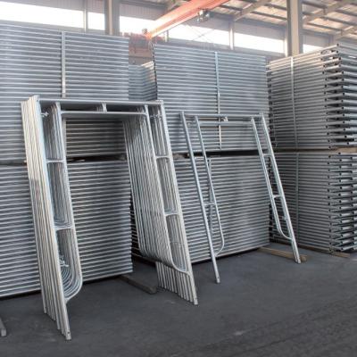 China Construction Galvanized Main Frame H Frame Steel Scaffolding Frame for sale