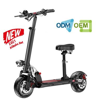 China 500W 48V 17.5AH Resistance 70km Unisex Scooter Motorcycle Adult Electric Scooter With Seat for sale