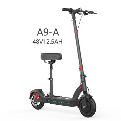 China Umiqi Unisex A9-A 48V12.5AH 10 Inch Tire Motor 450W Adult Portable Travel Electric Scooters for sale