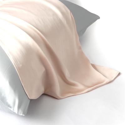 China Plain Solid Color 100% Pillow Case Anti-Static Silk Envelope Type To Accept Customization for sale