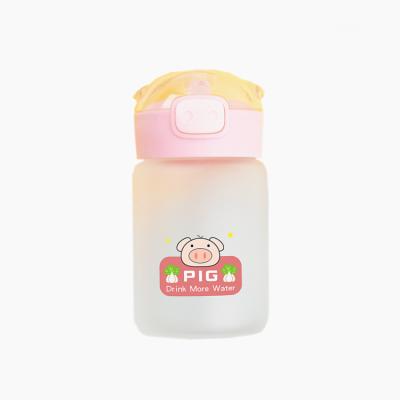 China Cute Sale Kids Glass Cups Premium Borosilicate Glass Customized Sustainable Hot Water Bottle for sale