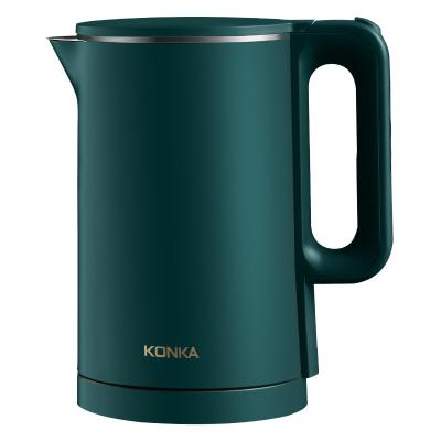 China Best-Sellings 2021 KONKA 360 Degree Rotation 1.7L Bottom Keep Hot Kettle Hotel Function Electric Kettle Tray Set for sale